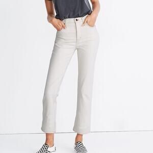 Madewell Slim Demi-Boot Jeans in Cloud Lining High Rise